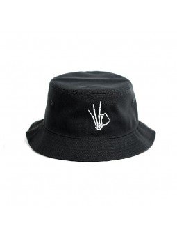 Sombrero de Poliéster Reciclado | Gorra Streetwear con Bordado de Manos de Huesos