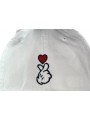 Gorra Bordada Mano Corazón “te quiero” | Gorra de Corona Blanda