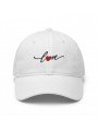 Gorra Bordada LOVE con Corazón Top Hats | Gorra Ajustable de Corona Blanda