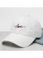 Gorra Bordada LOVE con Corazón Top Hats | Gorra Ajustable de Corona Blanda