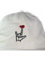Top Hats White I Love You Hand Gesture Cap | Soft Crown Hat