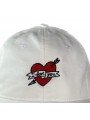 Gorra Bordada Corazón con Flecha Top Hats | Gorra Ajustable de Corona Blanda