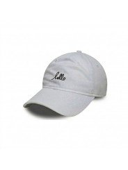 Gorra bordada con la palabra hello de top hats