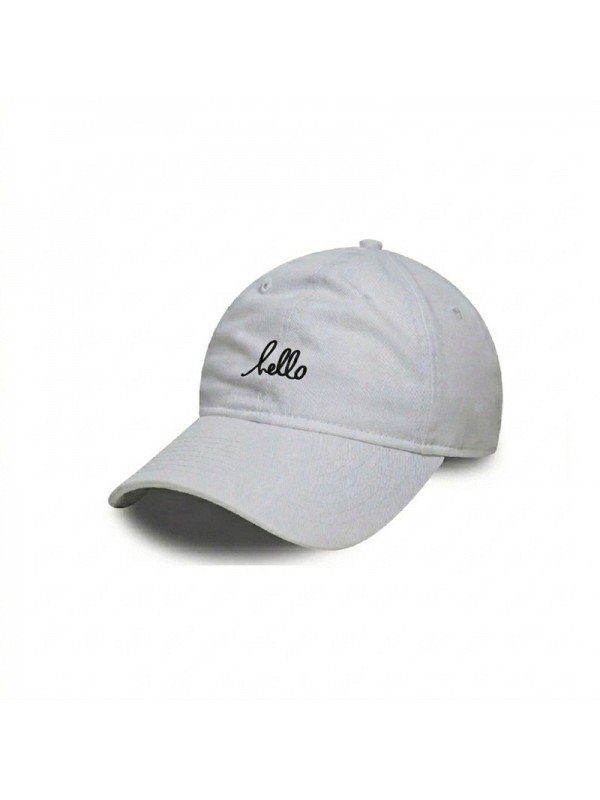Gorra bordada con la palabra hello de top hats