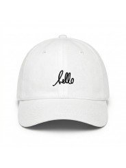top hats embroidery HELLO dad Cap, adjustable