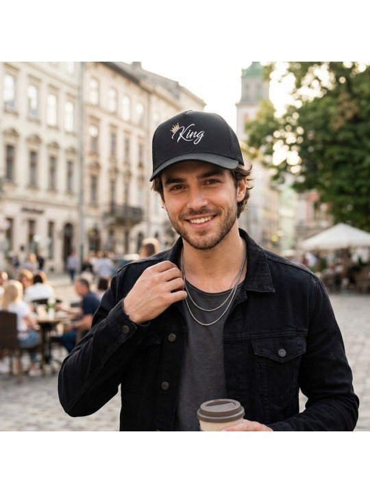 Top Hats KING Embroidered Cap – Urban Style Mesh Trucker Hat