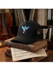 Gorra Top Hats Nota Musical y Alas | Gorra Bordada Inspirada en la Música