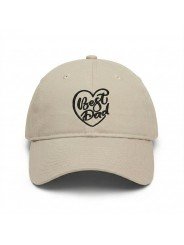 Gorra Bordada BEST DAD de Top Hats | Gorra Ajustable de Corona Blanda