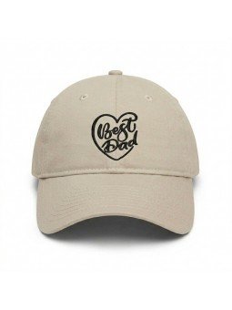 Gorra Bordada BEST DAD de Top Hats | Gorra Ajustable de Corona Blanda