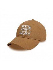 Top Hats BEST DAD IN THE GALAXY Embroidered Cap | Adjustable Hat