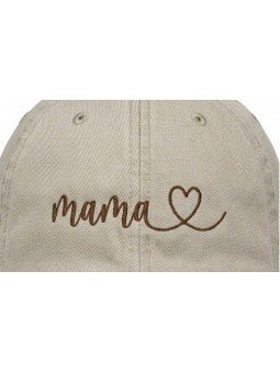 Gorra Bordada MAMA y CORAZÓN de Top Hats | Gorra Ajustable para Mamás