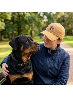 Gorra Bordada Rottweiler Minimalista de Top Hats | Gorra Ajustable para Amantes de Perros