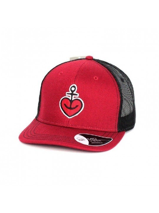 Gorra de Rejilla Corazón y Ancla | Ajustable y Transpirable