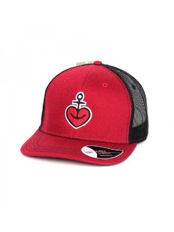 Gorra de Rejilla Corazón y Ancla | Ajustable y Transpirable