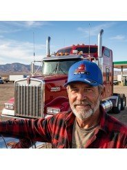 Gorra de Rejilla con Camión Americano Bordado | Trucker Top Hats