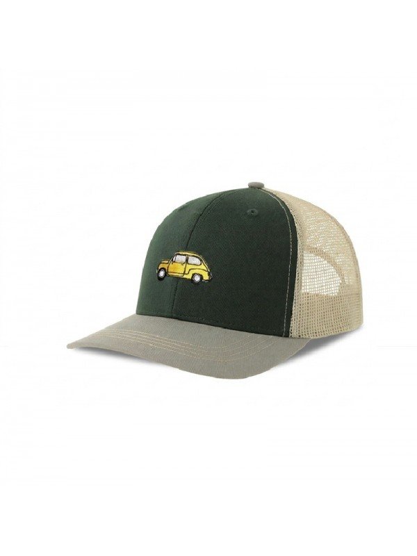 Gorra Trucker con Coche Clásico Bordado | Estilo Vintage y Rejilla