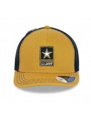 Gorra de Rejilla Mostaza U.S. Army con Estrella Bordada | Top Hats