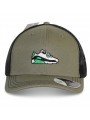 Mesh Cap with Embroidered Sneakers | Streetwear Style | Top Hats