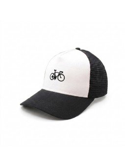 Top Hats Mesh Cap with Embroidered Bicycle | Trucker Cycling Cap