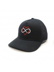 Gorra de Rejilla Bordada Corazón e Infinito | Gorra Ajustable Top Hats