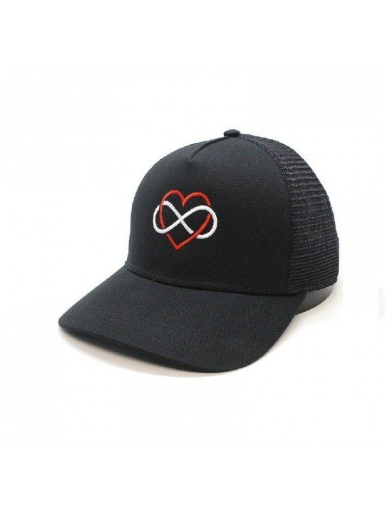 Gorra de Rejilla Bordada Corazón e Infinito | Gorra Ajustable Top Hats