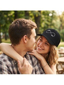 Gorra Bordada YOU & ME con Símbolo Infinito | Gorra Ajustable Top Hats