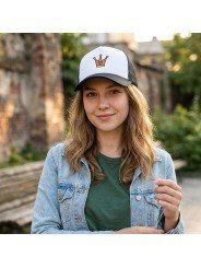 Crown Embroidered Trucker Cap | Adjustable Top Hats Cap