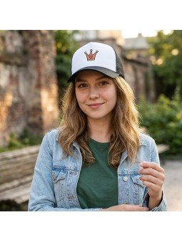 Gorra Corona Bordada de Rejilla | Top Hats Ajustable