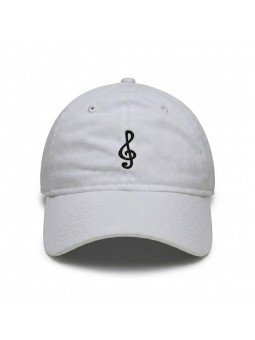 Gorra bordada con una nota musica SOL de top hats