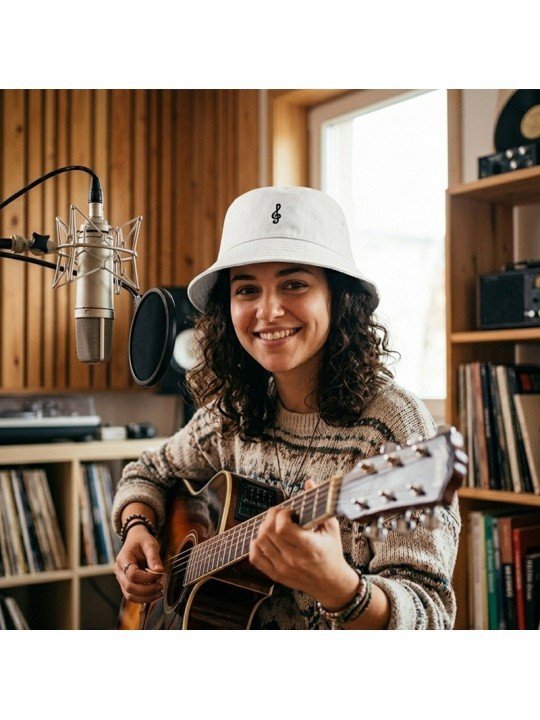 Sombrero Bucket TOP HATS nota musical SOL