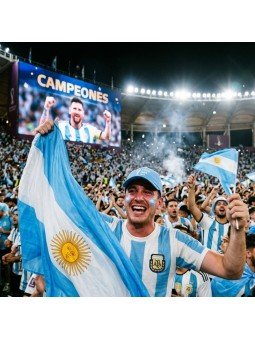 Gorra Argentina Campeón del Mundo Top Hats | Bordado Años Mundiales