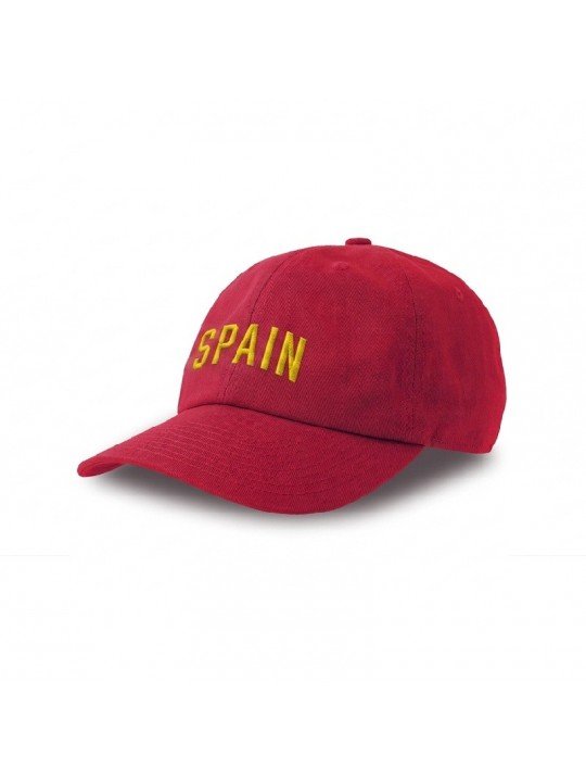 Gorra SPAIN con Bandera de España | Corona Blanda Ajustable