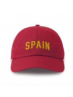 Gorra SPAIN con Bandera de España | Corona Blanda Ajustable