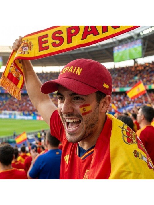 SPAIN Cap with Spanish Flag | Adjustable Soft Crown Cap