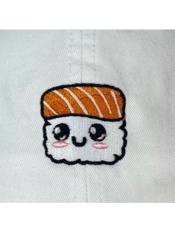 Gorra Sushi Bordada Corona Blanda | Diseño Divertido