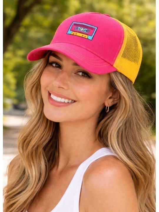 Vintage Cassette Embroidered Trucker Cap | Retro Style