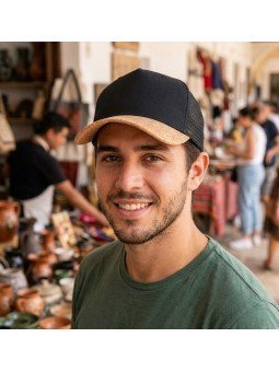 Gorra de Rejilla con Visera de Corcho Top Hats | Estilo Original y Transpirable