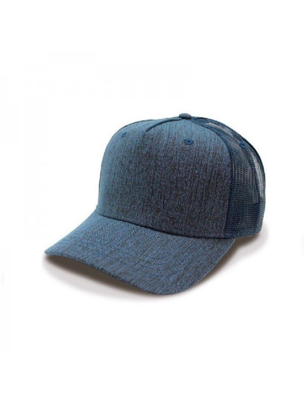 Gorra de Rejilla Top Hats Azul Marino Jaspeado | Trucker Cap Transpirable