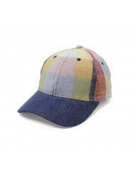 Top Hats Checkered Cap with denim Visor | Casual Style Hat
