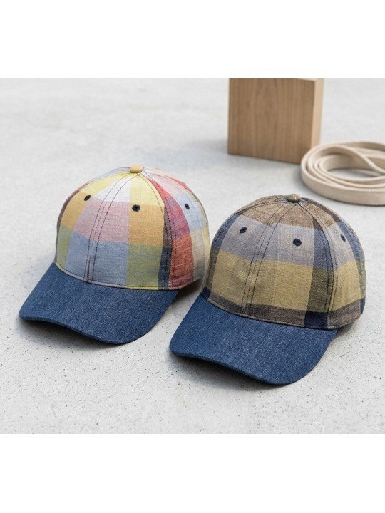 Top Hats Checkered Cap with denim Visor | Casual Style Hat