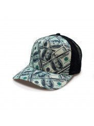 Top Hats Dollar Bill Print Trucker Cap | Urban Mesh Hat Style | Top Hats Collection