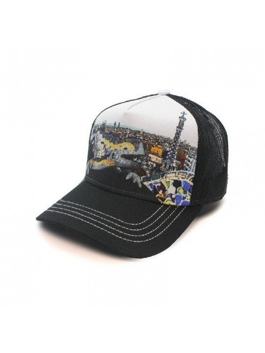 Gorra trucker TOP HATS Lagarto Gaudi Barcelona Talla Adulto Ajustable | Top Hats España