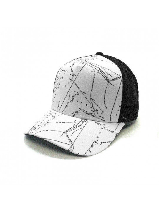 Gorra de Rejilla Top Hats con Estampado de Mapa | Estilo Aventurero  | Top Hats