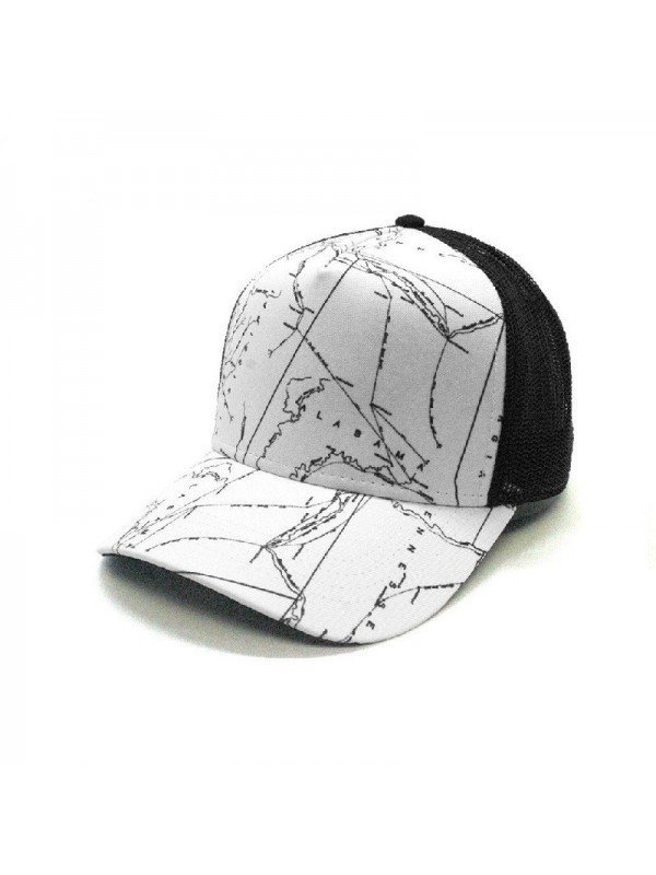 Gorra de Rejilla Top Hats con Estampado de Mapa | Estilo Aventurero  | Top Hats
