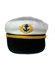 Sailor Cap with Embroidered Anchor & Laurel | Top Hats