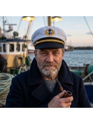 Sailor Cap with Embroidered Anchor & Laurel | Top Hats