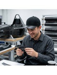 Flexfit Cap with Carbon-Style Visor | Closed Back Cap