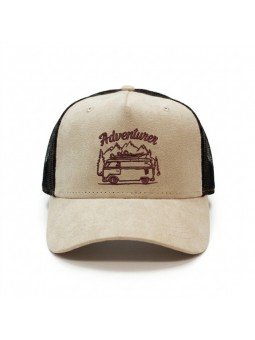 Gorra Trucker Top Hats Adventurer | Bordado de Van y Frontal Efecto Gamuza | Talla Adulto