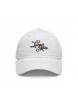 Top Hats Love You Front Embroidered Cap | Modern Casual Hat