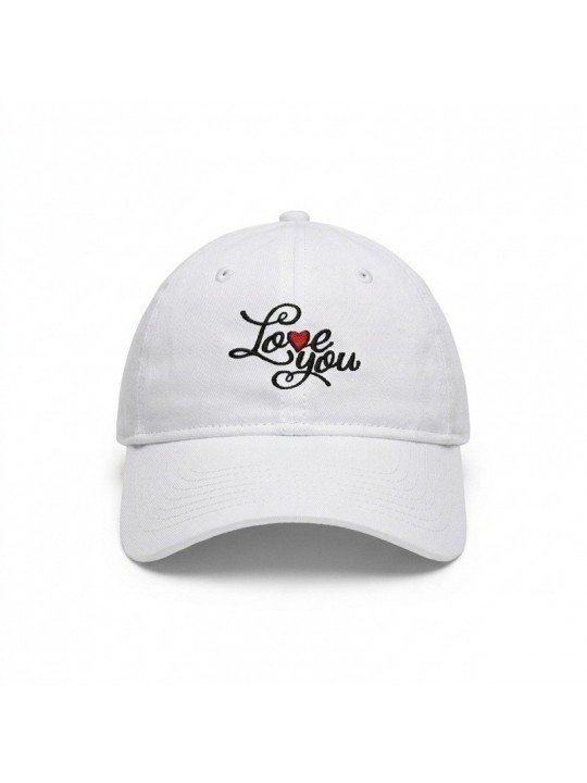 Top Hats Love You Front Embroidered Cap | Modern Casual Hat